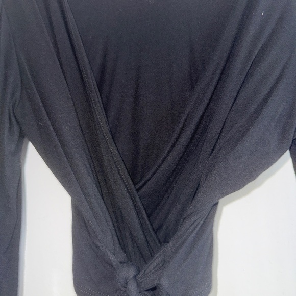Fashion Nova Elegant Black Wrap Top - Picture 3 of 5